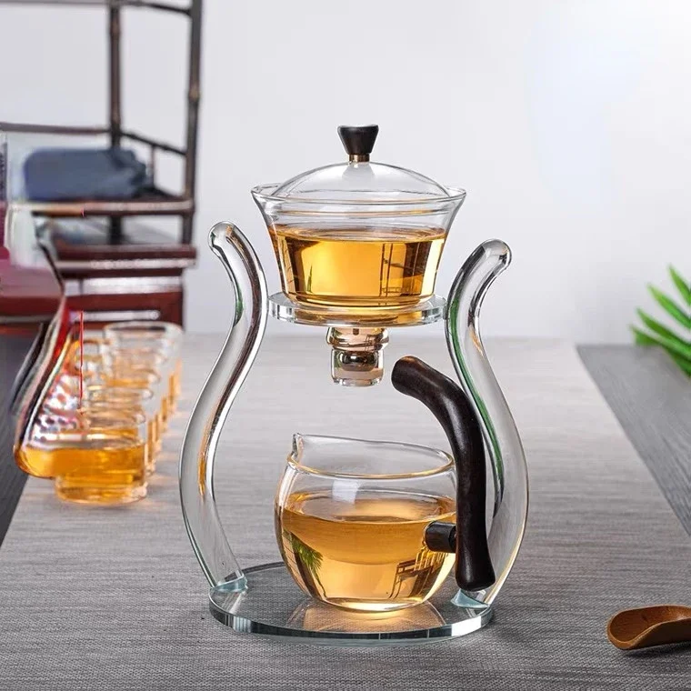 Nettle Leaf Tea - Glass Automatic Lazy Tea Set Crystal
