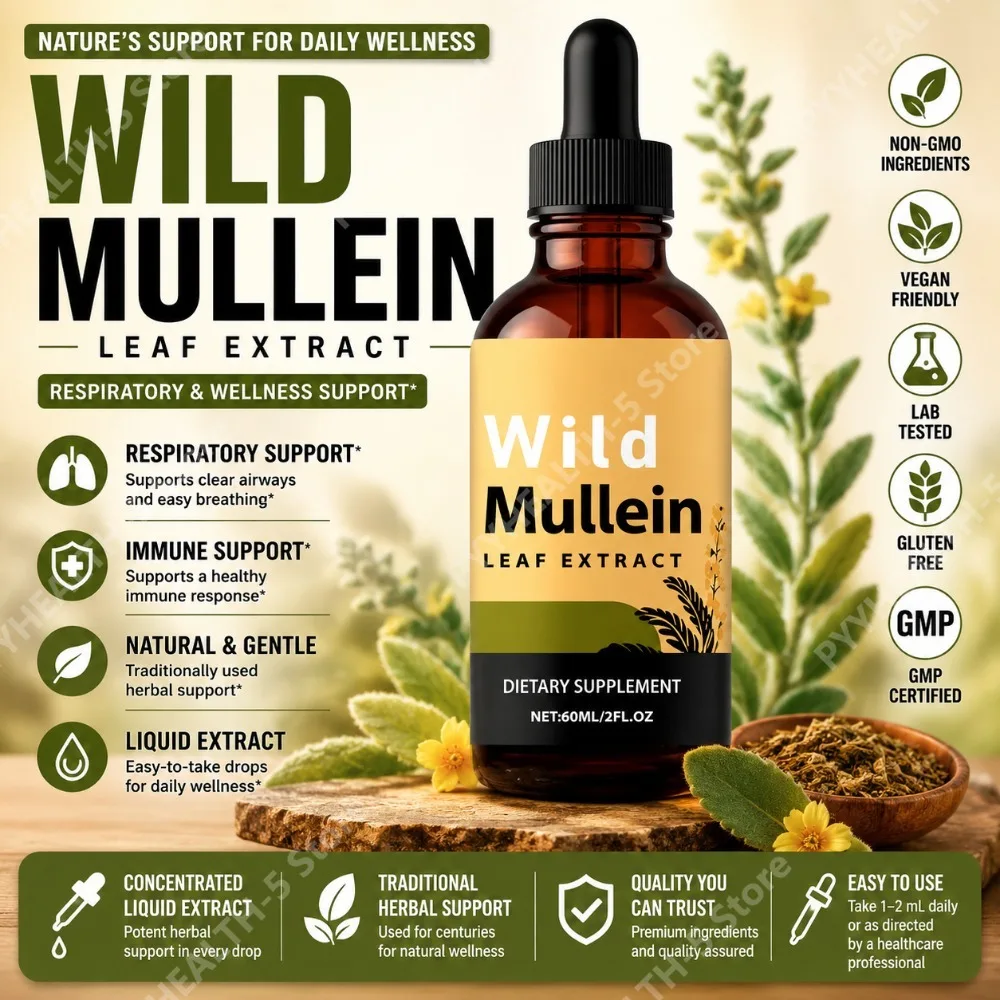 Wild Mullein Leaf Drops with G - Herbal Wellness Liquid recensie en prijs