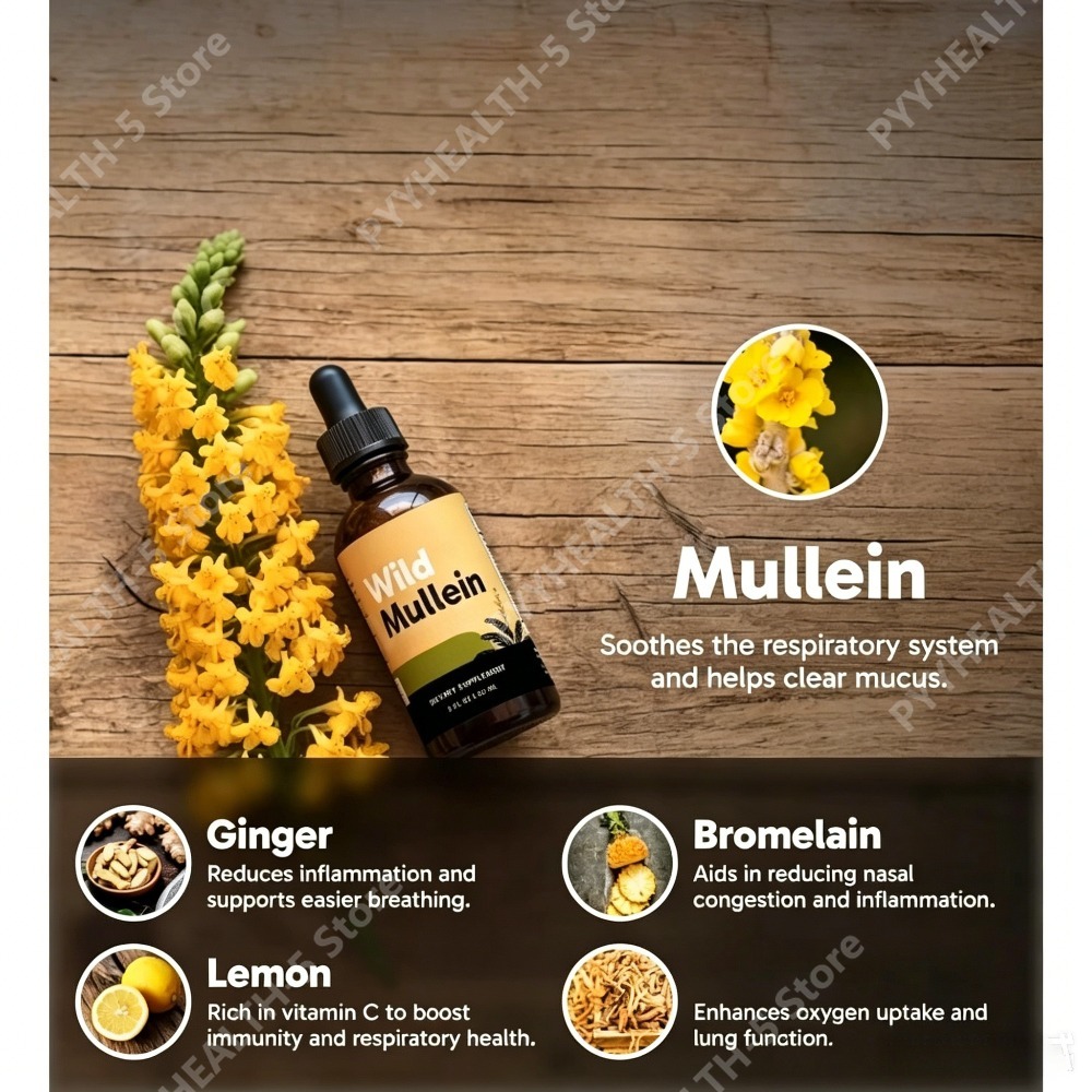 Wild Mullein Leaf Drops with G - Herbal Wellness Liquid recensie en prijs