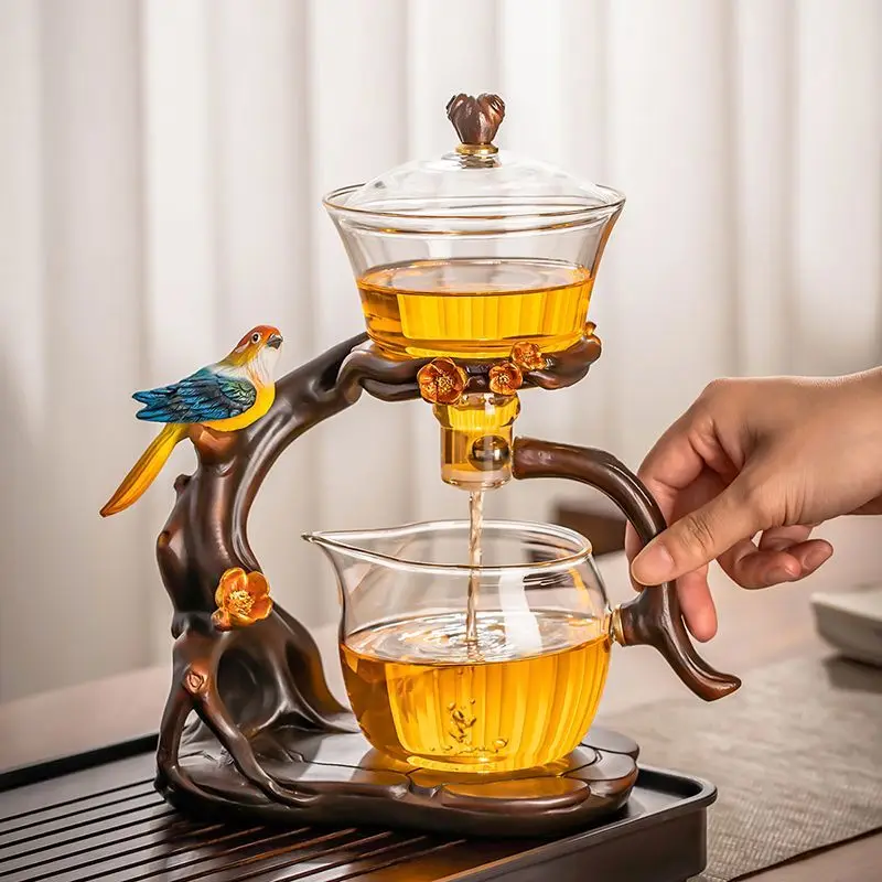 Glass Automatic Tea Set  Lazy  - Nettle Leaf Tea recensie en prijs