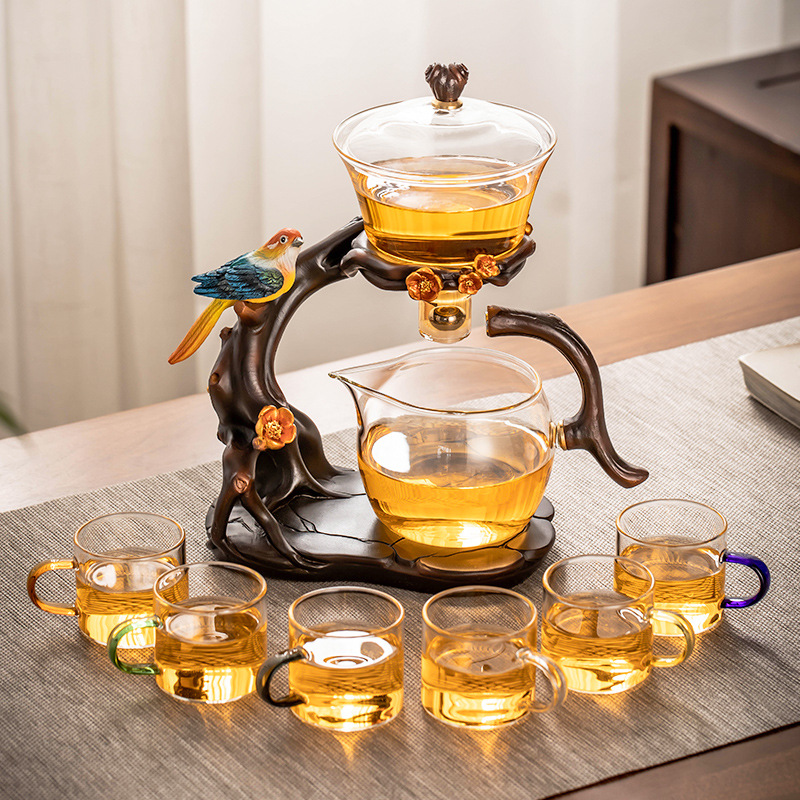 Glass Automatic Tea Set  Lazy  - Nettle Leaf Tea recensie en prijs
