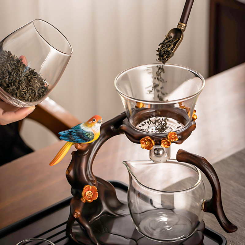 Glass Automatic Tea Set  Lazy  - Nettle Leaf Tea recensie en prijs