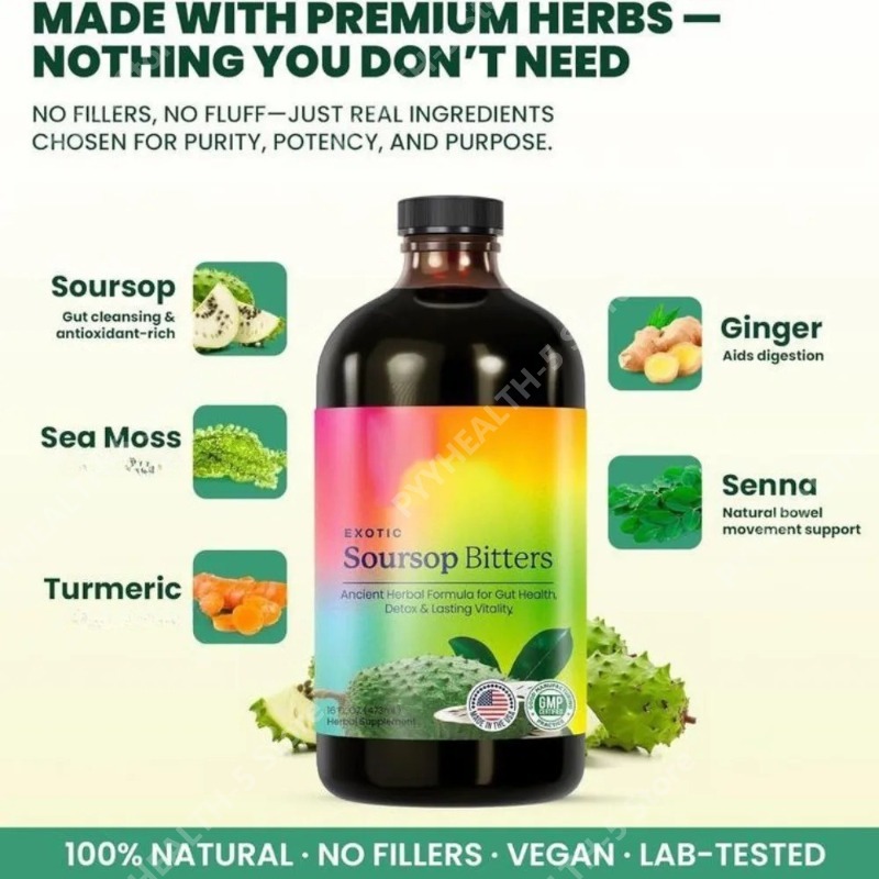 Soursop Bitters Drops Liquid O - Herbal Wellness Liquid recensie en prijs
