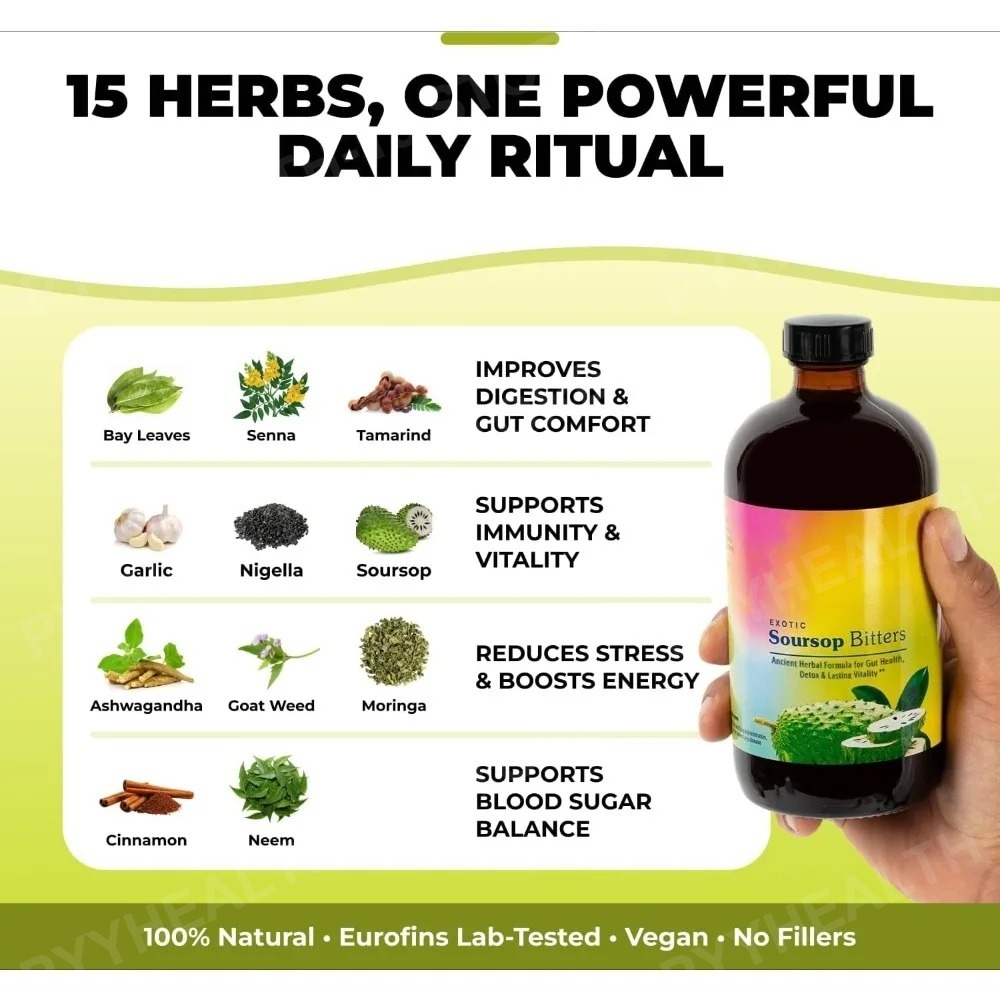 Soursop Bitters Liquid Herbal  - Herbal Wellness Liquid recensie en prijs