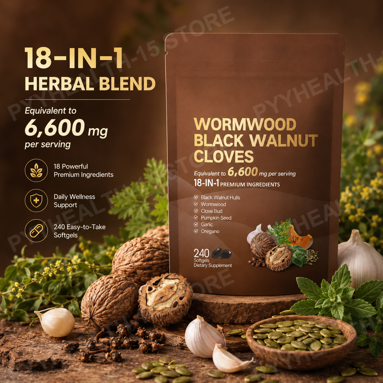 18-in-1 Wormwood Black Walnut  - Herbal Wellness For You recensie en prijs