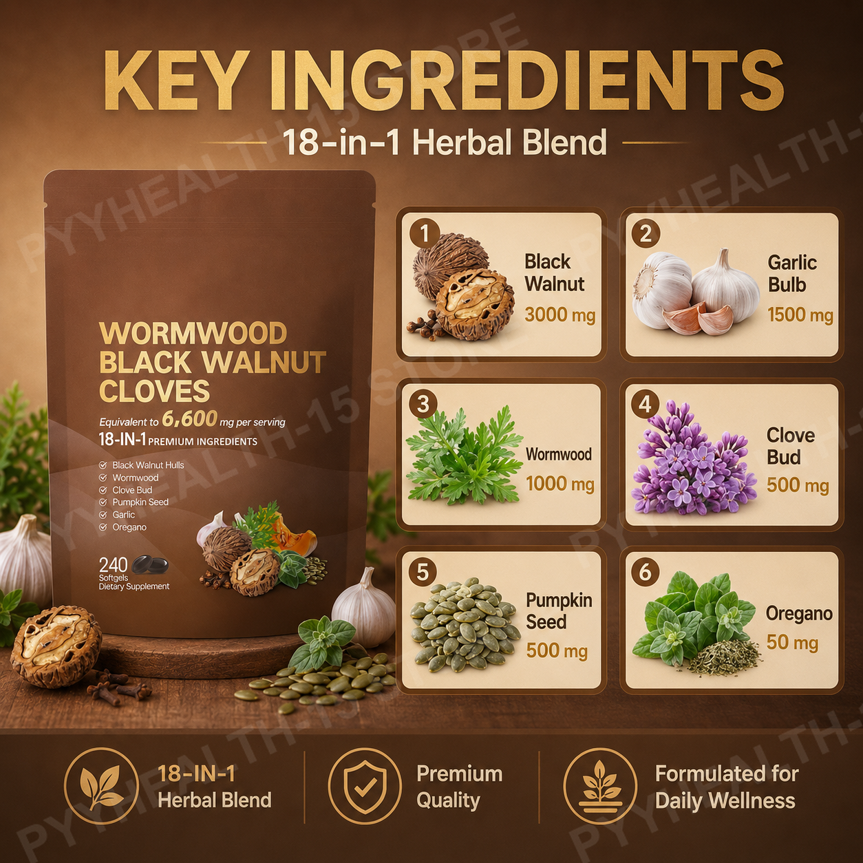 18-in-1 Wormwood Black Walnut  - Herbal Wellness For You recensie en prijs